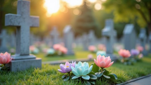 Personnalisez votre cimetière avec des fleurs céramiques durables